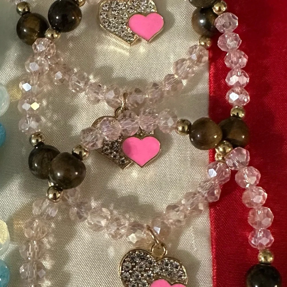 5/$15 Flower, Starfish, Heart Charm Sets in blues and pinks. Mix and match any 5 - Picture 5 of 5